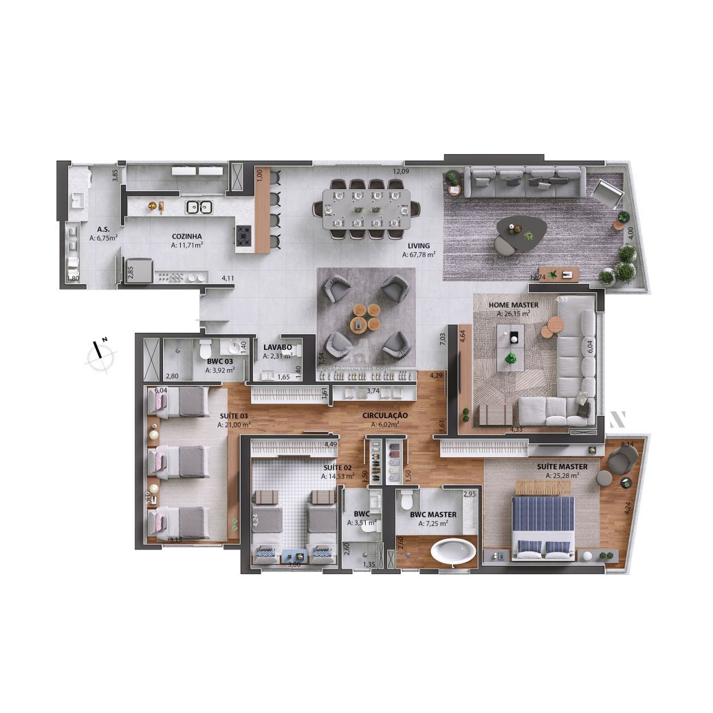 Apartamento, 4 quartos, 221 m² - Foto 4