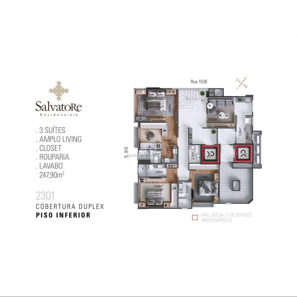 Apartamento, 3 quartos, 123 m² - Foto 2