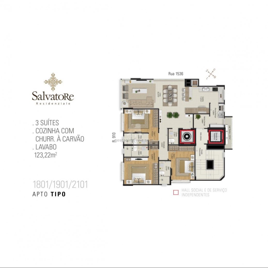 Apartamento, 3 quartos, 123 m² - Foto 6