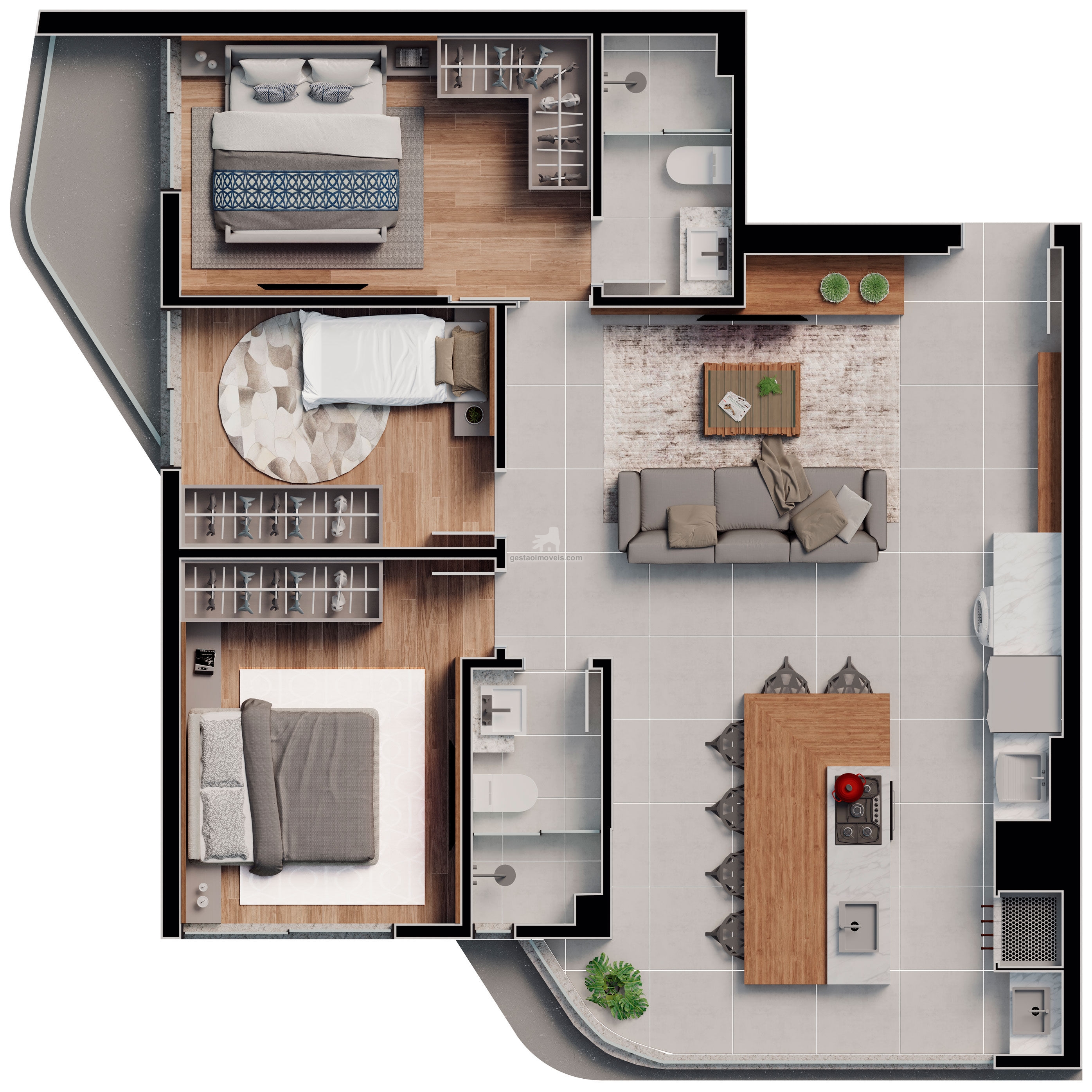 Apartamento, 2 quartos, 72 m² - Foto 3