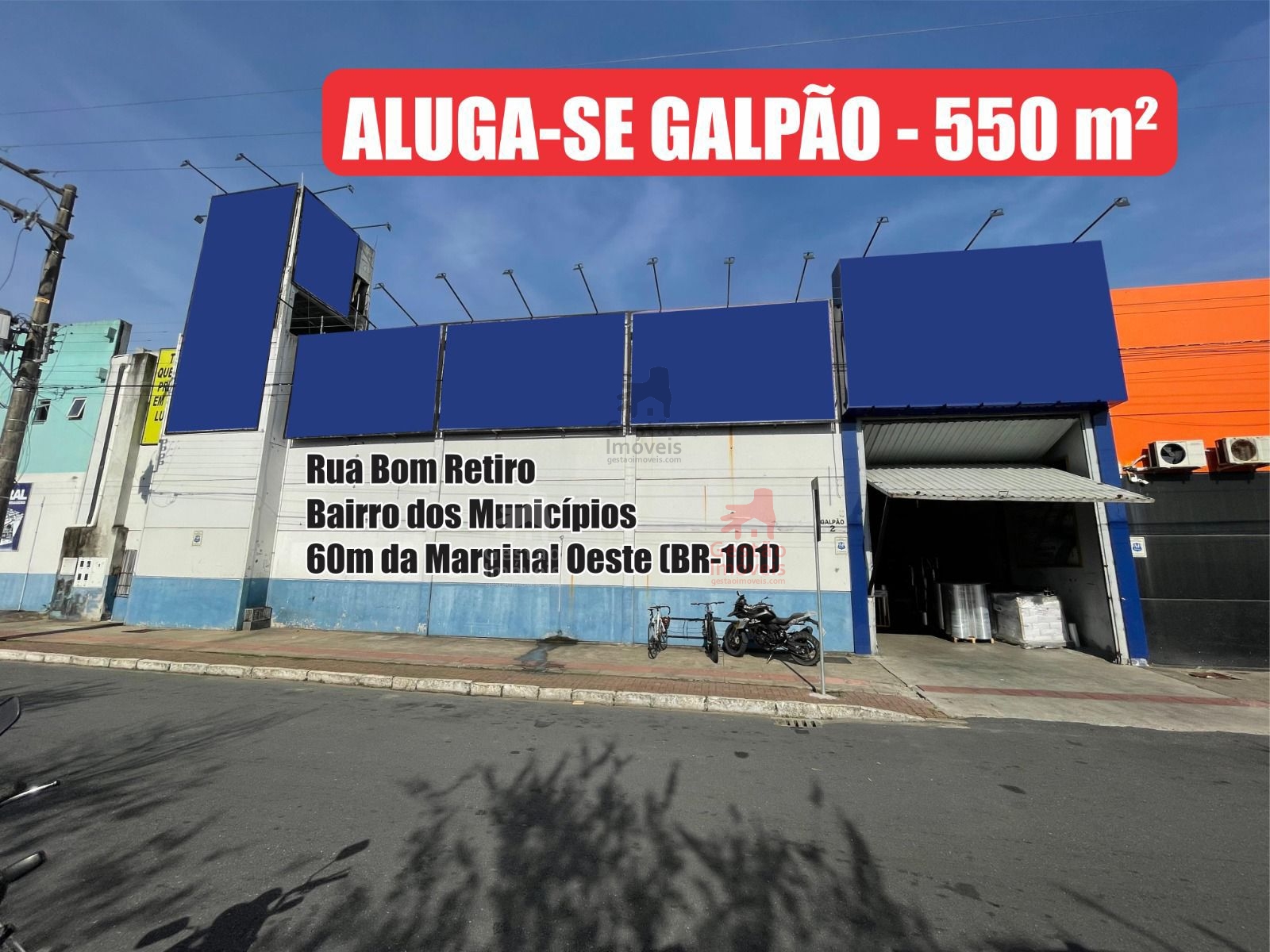 Depósito-Galpão, 550 m² - Foto 1