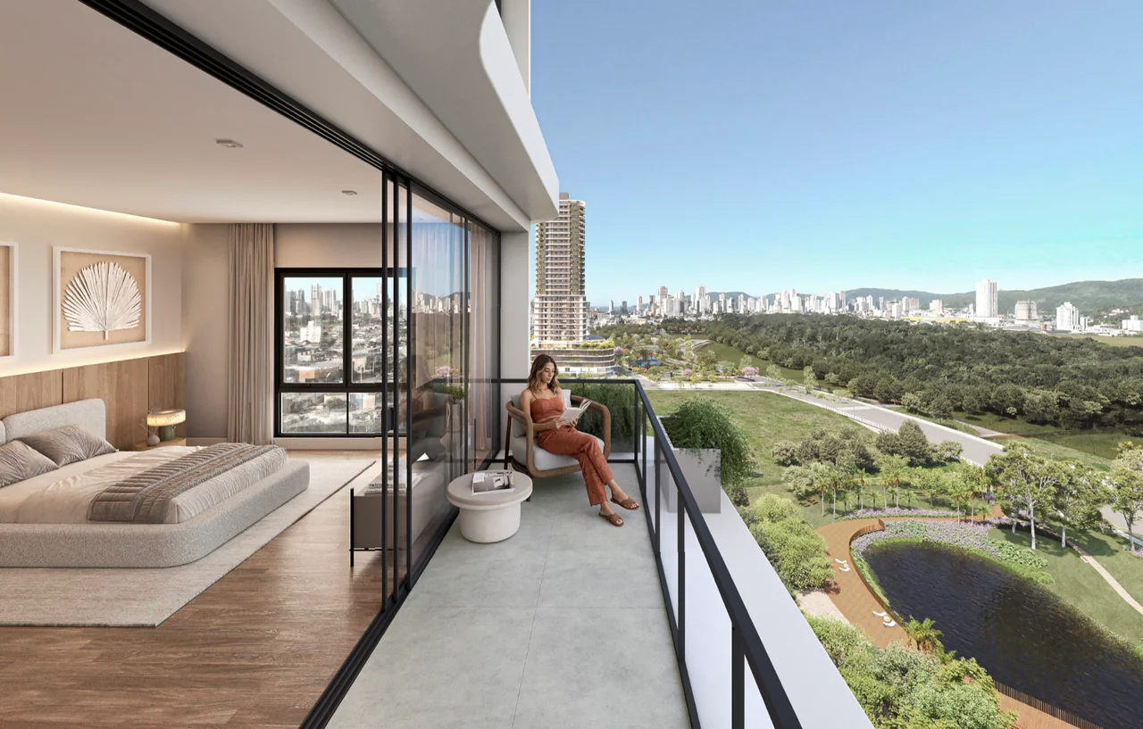 Vision Home Club — Varanda - vista para o parque