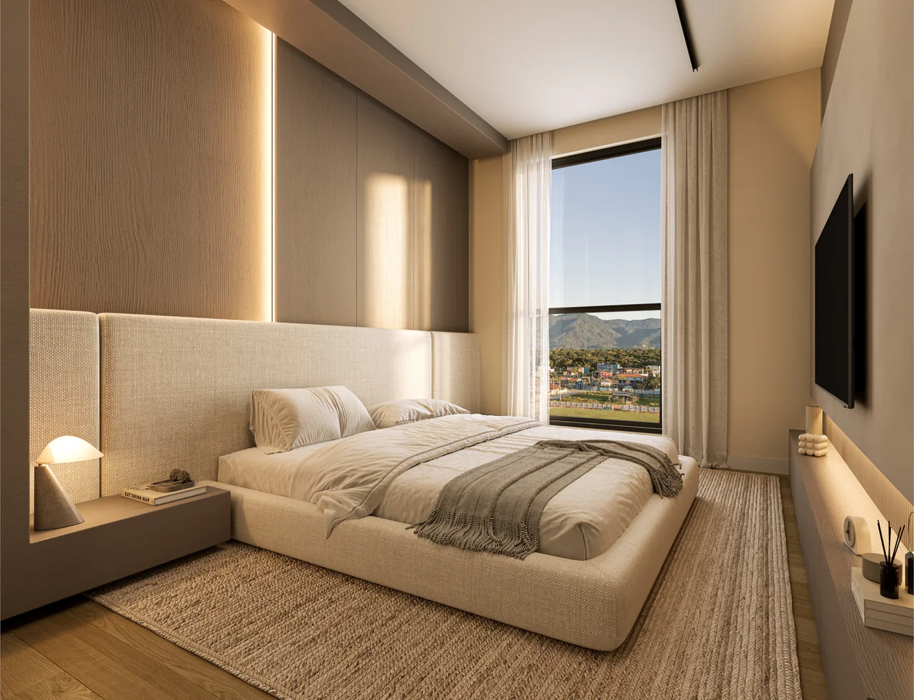Verenna — Suíte do apartamento decorado